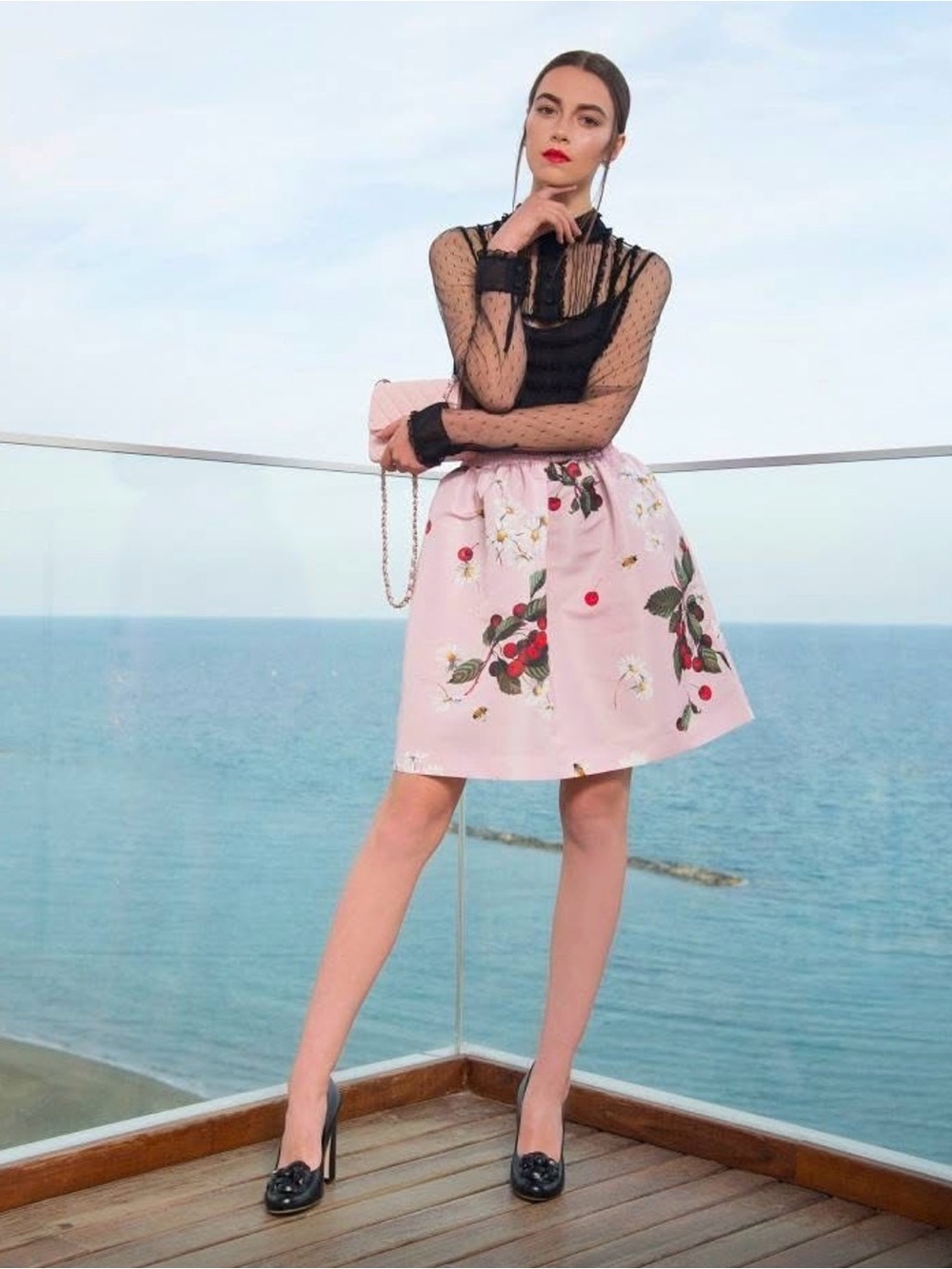 Red Valentino Floral Print Knee-Length skirt